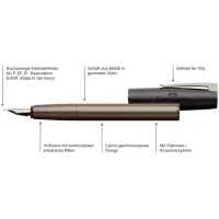Ручка-роллер Faber-Castell "Loom Gunmetal" черная, корпус цвета пушечной бронзы, матовый, инд. карт. упаковка