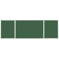 Доска магнитно-меловая OfficeSpace, трехсекционная, 300*100/100*75*2, алюминиевая рамка