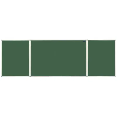 Доска магнитно-меловая OfficeSpace, трехсекционная, 300*100/100*75*2, алюминиевая рамка