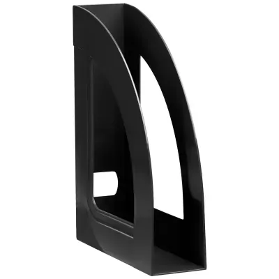 Лоток вертикальный для бумаг "Респект-эконом" (220х290 мм), ширина 70 мм, полипропилен, черный, ЛТВ-30855