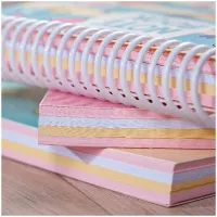 Блокнот А5 160л., на спирали Hatber "Наслаждайся моментом", 3-х цветный блок