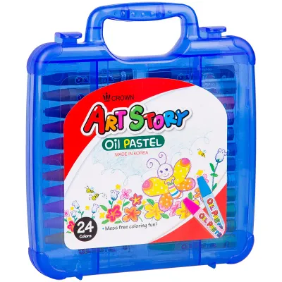 Пастель масляная Crown "ArtStory", 24 цвета, пласт. упак.