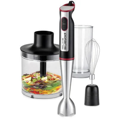 Блендер погружной Polaris PHB 0859, 850Вт, измельчитель, блендер, миксер, мерный стакан