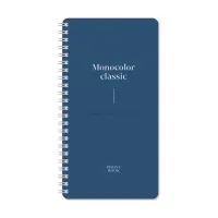 Телефонная книга А5, 80л., на гребне OfficeSpace "Моноколор. Тёмно-лазурный", с высечкой