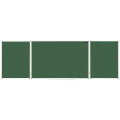 УЦЕНКА-Доска магнитно-меловая OfficeSpace, трехсекционная, 300*100/100*75*2, алюминиевая рамка