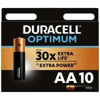 Батарейка Duracell Optimum AA (LR6) алкалиновая, 10BL