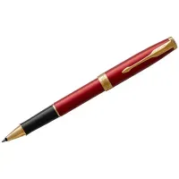 Ручка-роллер Parker "Sonnet Intense Red Lacquer GT" черная, 0,8мм, подарочная упаковка