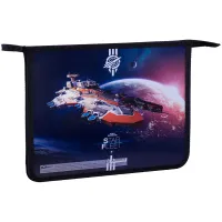 Папка для тетрадей 1 отделение, А5, ArtSpace "Star fleet", картон/пластик, на молнии Микс Дизайнов