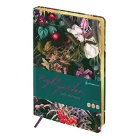 Ежедневник недатированный, А5, 136л., кожзам, Greenwich Line "Night garden. Dark persian", тон. блок