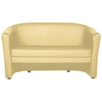 Диван офисный двухместный Chairman "Крон", обивка Euroline светлый беж