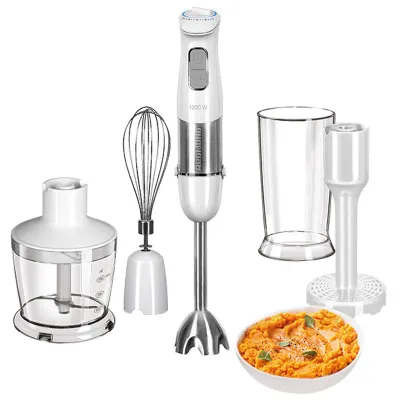 УЦЕНКА-Блендер погружной Redmond RHB-2973, 1200Вт, измельчитель, венчик, насадка для пюре, мерный стакан