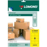 САМОКЛЕЯЩАЯСЯ БУМАГА ЛИМОННО-ЖЕЛТАЯ УНИВЕРСАЛЬНАЯ 8 ДЕЛ 105 Х 74,3 А4