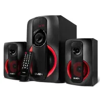 Колонки Sven MS-304, 2*10W+Subwoofer 20W, деревянный корпус, Bluetooth, FM, LED-дисплей, пульт, USB, SD, черный
