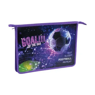 Папка для тетрадей 1 отделение, А4, ArtSpace "Goal", 340*240*40мм, пластик, на молнии