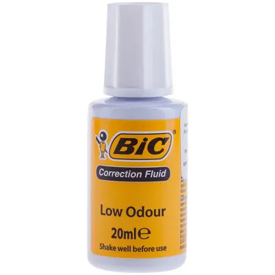 Корректирующая жидкость Bic, 20мл, водная, с кистью