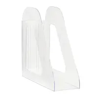 Лоток вертикальный для бумаг "Фаворит" (233х240 мм), ширина 90 мм, прозрачный, ЛТВ-30498