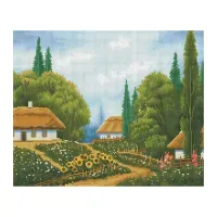 Алмазная мозаика ТРИ СОВЫ "Лето", 40*50см, холст, картонная коробка с пластиковой ручкой