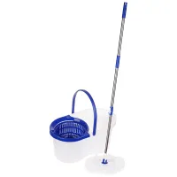 УЦЕНКА - Набор для уборки OfficeClean Professional ведро 6л с отжимом, самоотж. швабра с круглой насадкой
