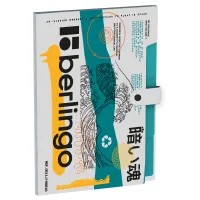 Папка 5 отделений Berlingo "Glyph", А4, 600мкм, на кнопке, с рисунком