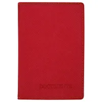 Обложка для автодокументов OfficeSpace "Denim", экокожа, коралл