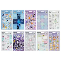 Набор бумажных наклеек MESHU "Purple mood", 10шт