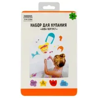 Набор для купания ТРИ СОВЫ "Аква Портрет Девочка", EVA, 6 плашек, 53 элемента