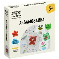 Аквамозаика ТРИ СОВЫ "Лесная поляна", набор инструментов, трафареты, картонная коробка 12*12см