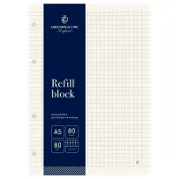 Сменный блок 80л., А5, Greenwich Line, инд. упак., в клетку, 80г/м2