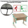 Стол-парта регулируемый "ДЭМИ" СУТ.41, 750х550х530-815 мм, бежевый каркас, пластик аквамарин, дуб сонома (КОМПЛЕКТ) по низкой цене оптом 