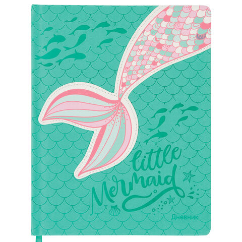 Дневник 1-11 класс 48 л., обложка кожзам (твердая), тиснение, аппликация, BRAUBERG, "РУСАЛКА", 105978 по низкой цене оптом Дневник 1-11 класс 48 л., обложка кожзам (твердая), тиснение, аппликация, BRAUBERG, "РУСАЛКА", 105978 по низкой цене оптом