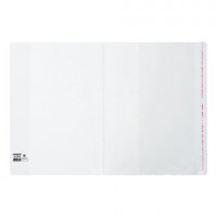 Обложка ПП 250x380 мм для учебников, ПИФАГОР, универсальная, КЛЕЙКИЙ КРАЙ, 80 мкм, штрих-код, 229354