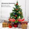 Ель искусственная декоративная, 50 см, зеленая, с гирляндой и игрушками, ЗОЛОТАЯ СКАЗКА, 591316 по низкой цене оптом 