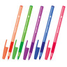 Ручка шариковая с грипом BRAUBERG "i-STICK POINT NEON", СИНЯЯ, корпус ассорти, игольчатый узел 0,7 мм, линия письма 0,35 мм, 144022 по низкой цене оптом 