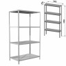 Стеллаж металлический BRABIX "MS Plus-185/60-4", 1850х1000х600 мм, 4 полки, регулируемые опоры, 291107, S241BR156402 по низкой цене оптом 
