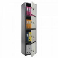 Шкаф металлический для документов AIKO "SL-185/4" ГРАФИТ, 1800х460х340 мм, 37 кг, S10799182502