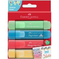 Набор текстовыделителей Faber-Castell "TL 46 Pastel" 04цв., 1-5мм, картон