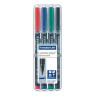 Маркеры перманентные (нестираемые) STAEDTLER в НАБОРЕ из 4 шт., АССОРТИ, "Lumocolor", скошенные, 1-2,5 мм, 314 WP4 по низкой цене оптом 