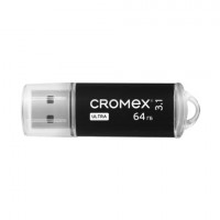 Флеш-диск 64GB CROMEX Ultra USB 3.1, металлический корпус, черный, 514164