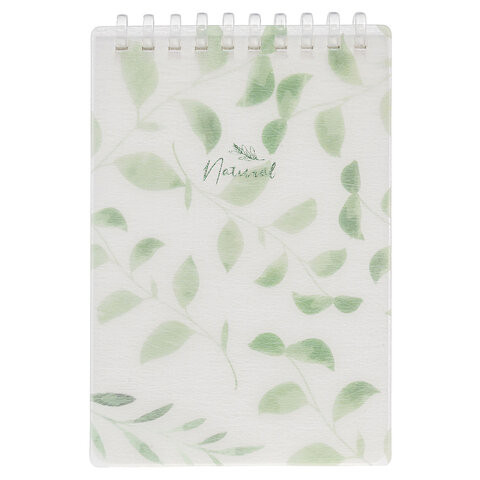 Блокнот МАЛЫЙ ФОРМАТ А6 80 л., мягкий гребень, пластик, фольга, клетка, HATBER, NATURAL LEAVES, 090242, 80Б6A1мс_33480 по низкой цене оптом Блокнот МАЛЫЙ ФОРМАТ А6 80 л., мягкий гребень, пластик, фольга, клетка, HATBER, NATURAL LEAVES, 090242, 80Б6A1мс_33480 по низкой цене оптом
