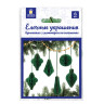 Елочные украшения из бумаги, НАБОР 6 шт, с глиттером, цвет изумрудный, ЗОЛОТАЯ СКАЗКА, 592541 по низкой цене оптом 