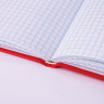 Блокнот А5 (135х206 мм), 96 л., твердый переплет, ламинированная обложка, клетка, BRAUBERG, "Contract red", 121928
