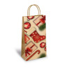 Пакет подарочный КОМПЛЕКТ 10 штук 12x8x25см, "Christmas Kraft", ЗОЛОТАЯ СКАЗКА, 591965 по низкой цене оптом Краснодар, Москва, Уфа, Казань, Барнаул, Владивосток, Хабаровск, Сахалин, Красноярск, Екатеренбург, 