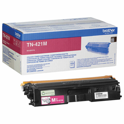 Картридж лазерный BROTHER (TN421M) HLL8260CDW/DCPL8410CDW/MFCL8690CDW, пурпурный, оригинальный, ресурс 1800 страниц по низкой цене оптом 