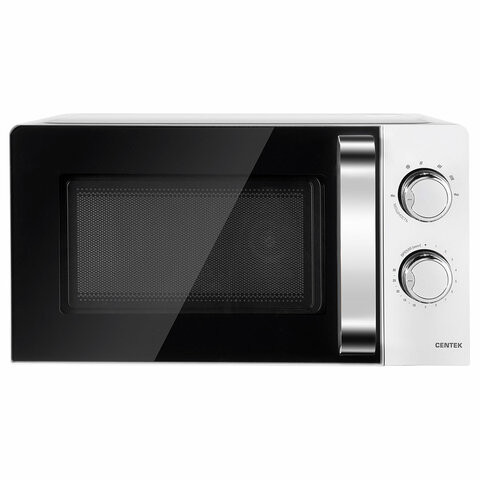 Микроволновая печь CENTEK CT-1575, объем 20 л, мощность 700 Вт, механическое управление, белая, CT-1575 White по низкой цене оптом 