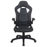 Кресло компьютерное BRABIX "Skill GM-005", откидные подлокотники, экокожа, черное/белое, 532493 по низкой цене оптом 