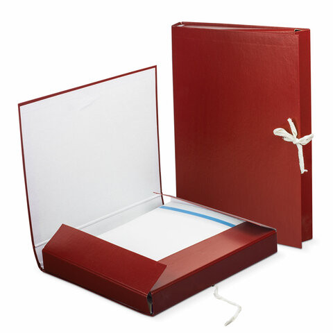 Папка для бумаг архивная А4 (225х310 мм), 30 мм, 2 завязки, бумвинил, до 250 листов, 120253 по низкой цене оптом 