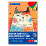 Набор картона БЕЛЫЙ+ЦВЕТНОЙ А4 мелованный, 10л. (белый 4л + цветной 6л), в папке, BRA, 116630 по низкой цене оптом 