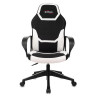 Кресло компьютерное BRABIX "Alpha GM-018", ткань/экокожа, черное/белое, 532640, GM-018_532640 по низкой цене оптом 