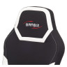 Кресло компьютерное BRABIX "Alpha GM-018", ткань/экокожа, черное/белое, 532640, GM-018_532640 по низкой цене оптом 