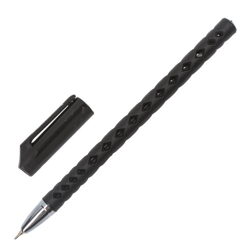 Ручка шариковая масляная BRAUBERG "Orient", ЧЕРНАЯ, корпус черный, игольчатый узел 0,7 мм, линия письма 0,35 мм, 143000 по низкой цене оптом Краснодар, Москва, Уфа, Казань, Барнаул, Владивосток, Хабаровск, Сахалин, Красноярск, Екатеренбург, 